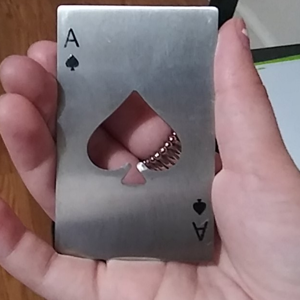 Ace card bottle opener